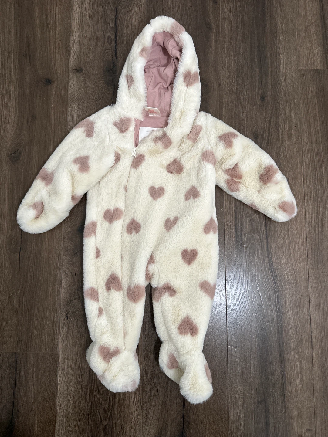 Baby Snowsuit with Hearts