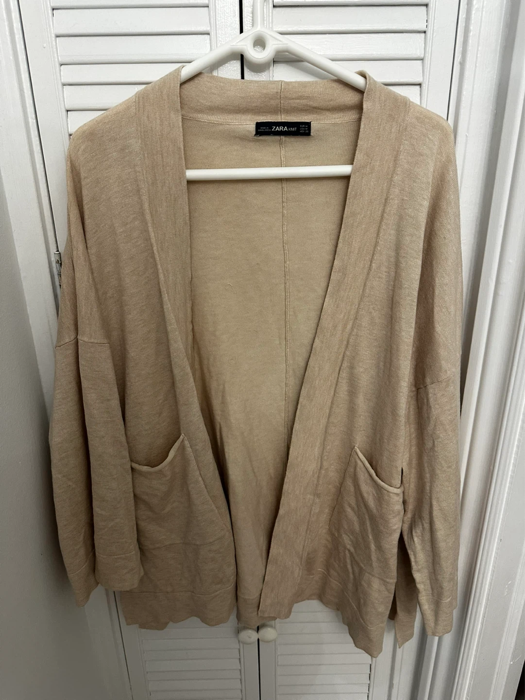 Zara Knit Cardigan - Beige, Size M