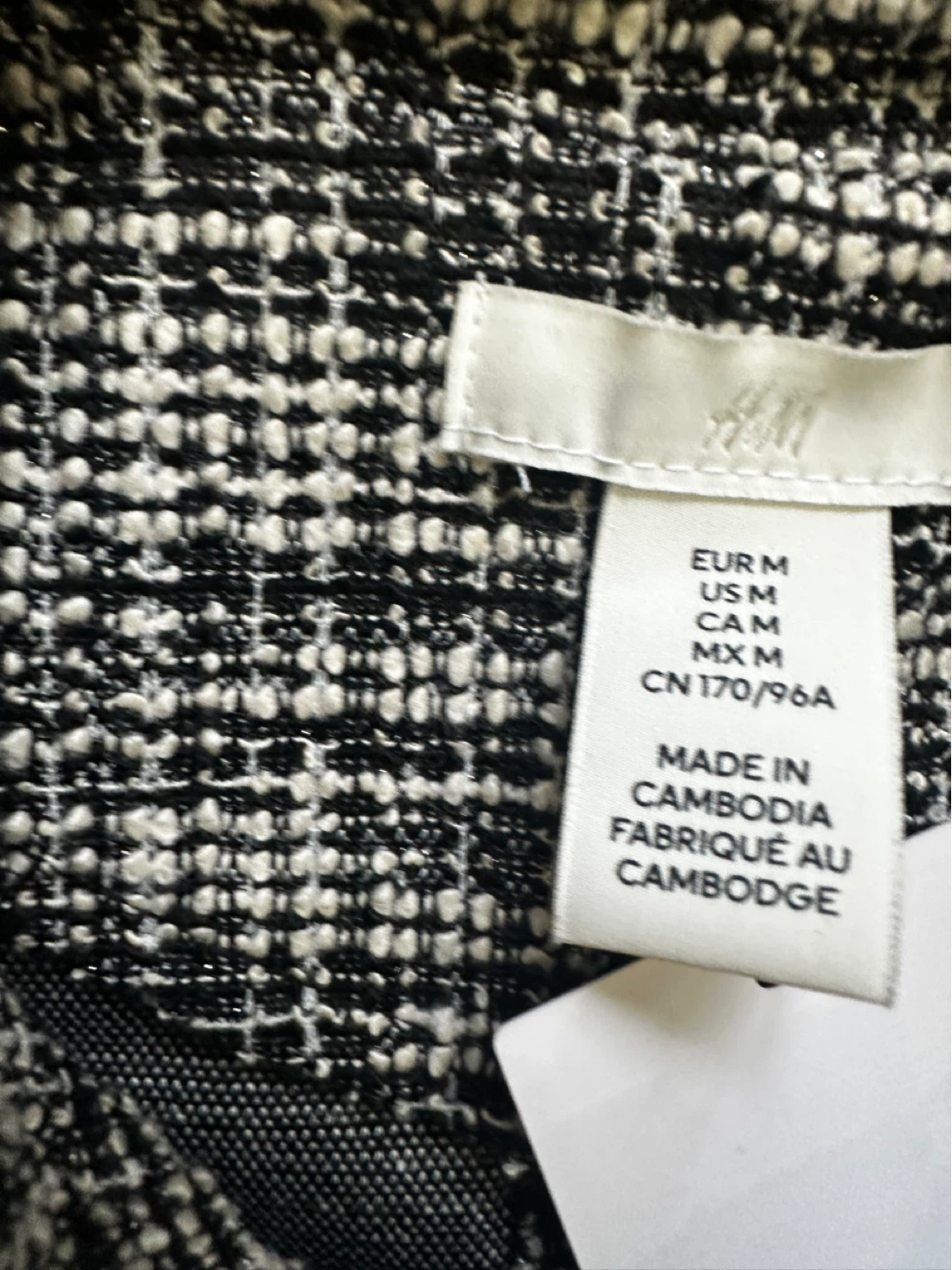 New H&M Tweed Cropped Jacket/Top - Size Medium - photo 4