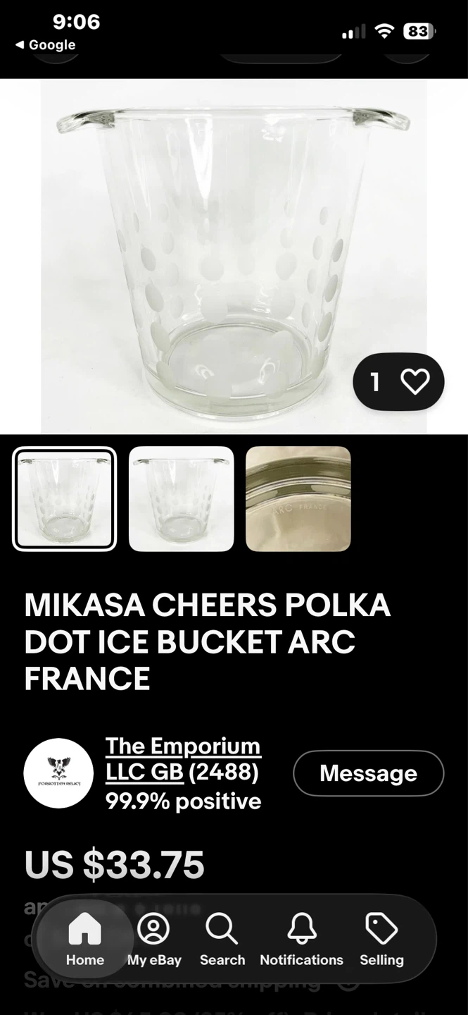Mikasa Cheers Polka Dot Ice Bucket France - photo 2