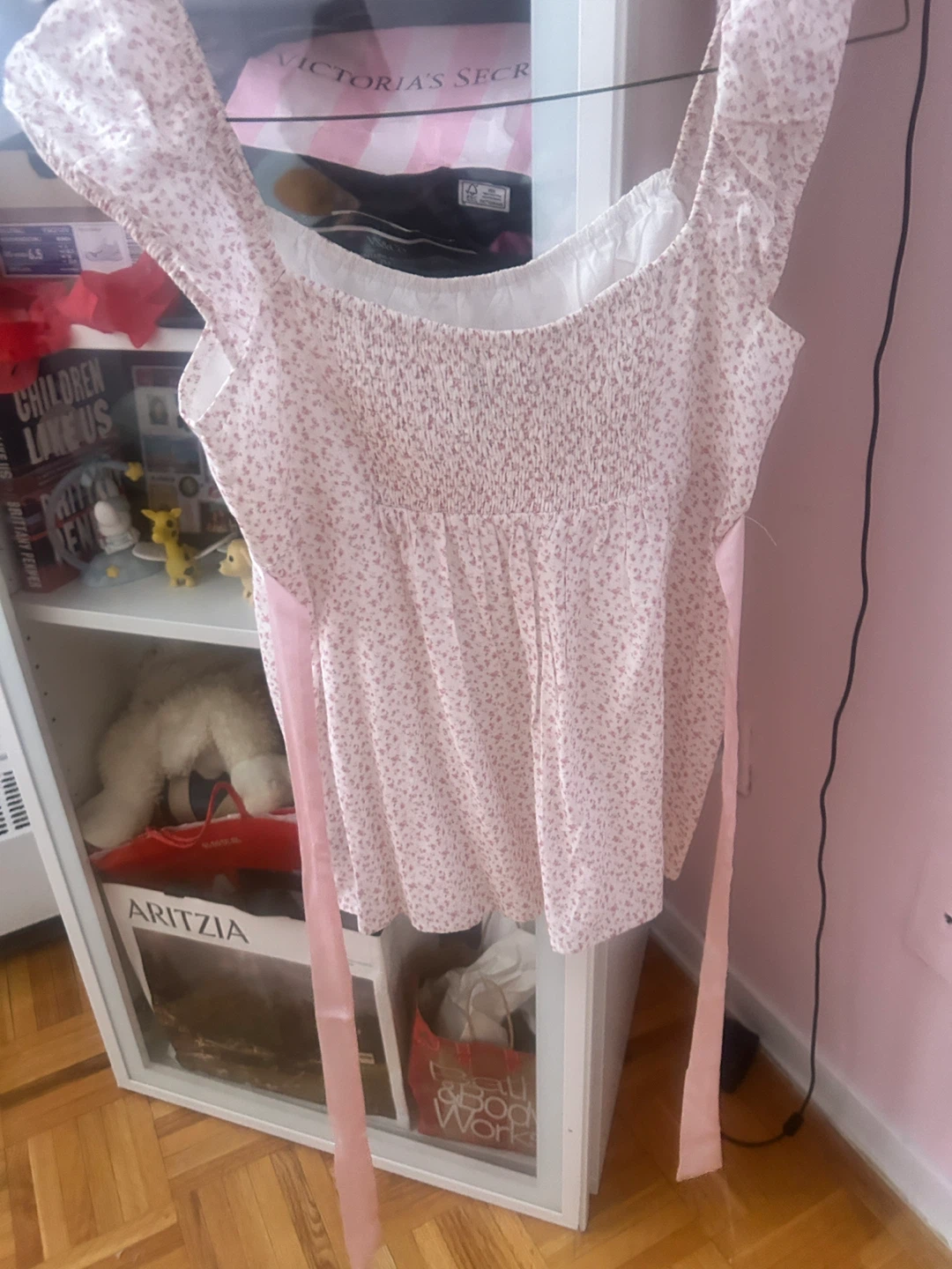 Hollister Pink Floral Babydoll Top Size L - photo 2