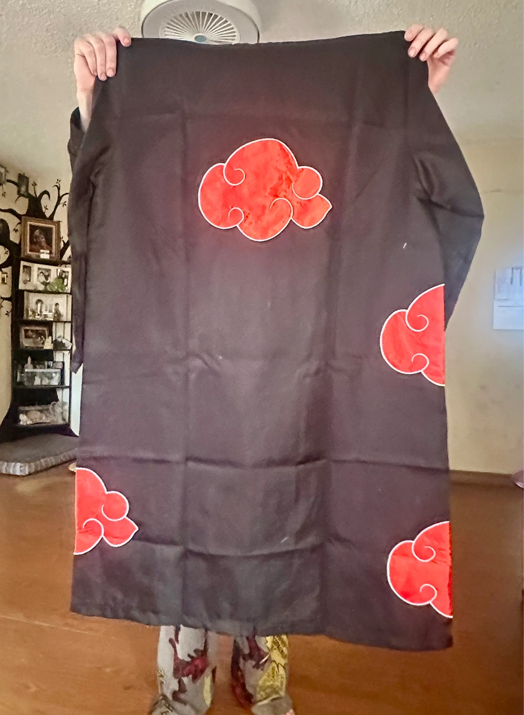 Black Anime Robe with Red Clouds - photo 2