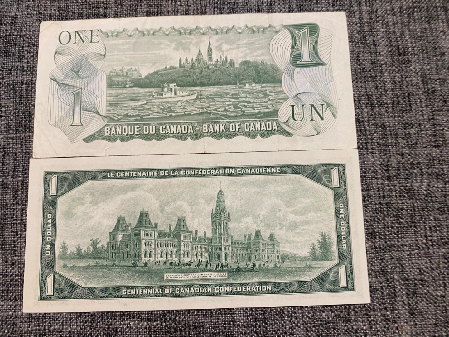 Canada 1 Dollar Banknotes - 1967 Centennial Confederation - photo 2