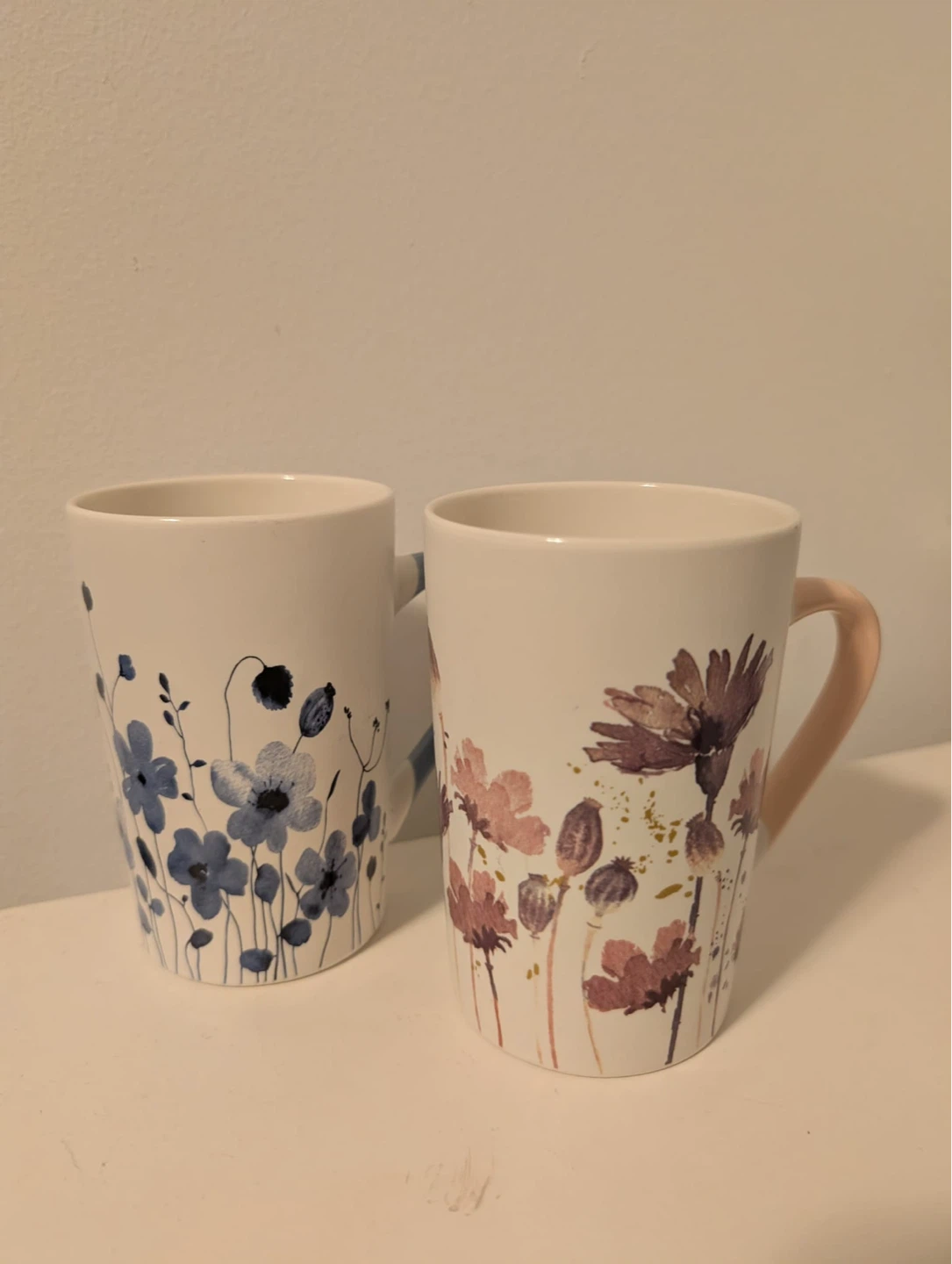 Set of 2 Floral Mugs