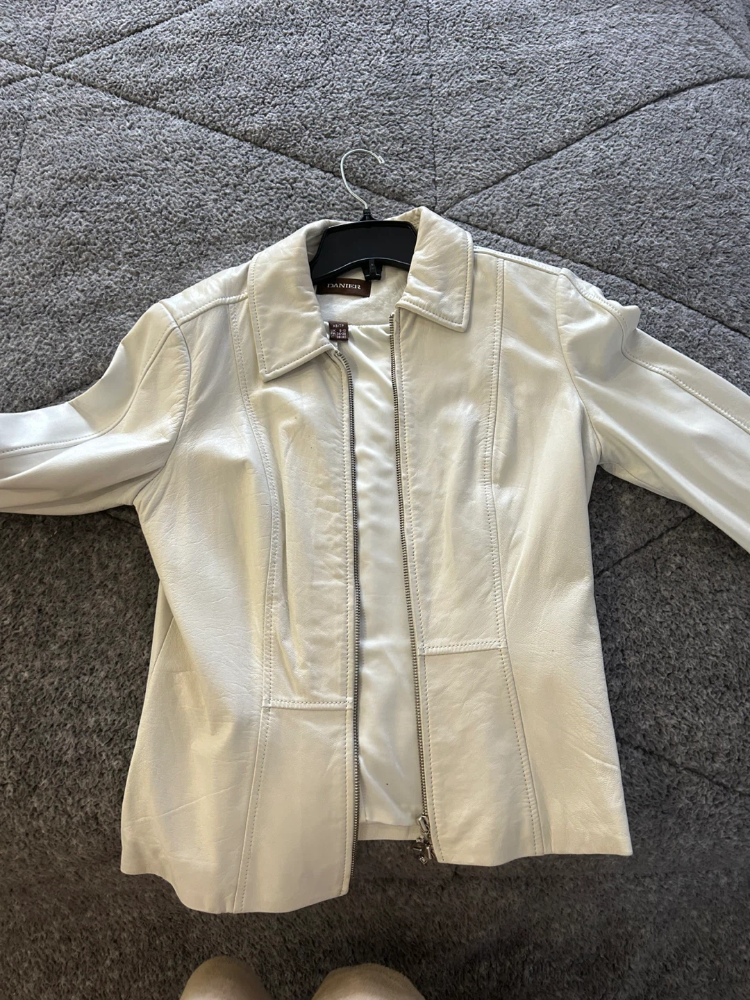 White Leather Jacket - photo 3
