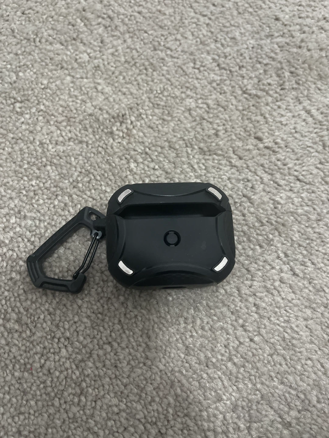 Black Protective AirPods Pro Case with Carabiner - photo 2