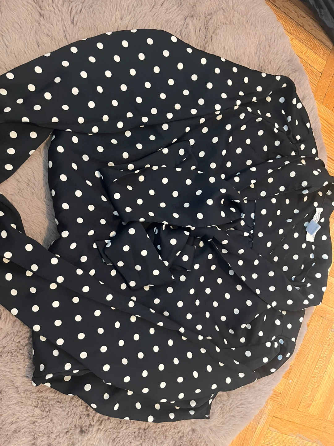 Black and White Polka Dot Blouse - photo 3