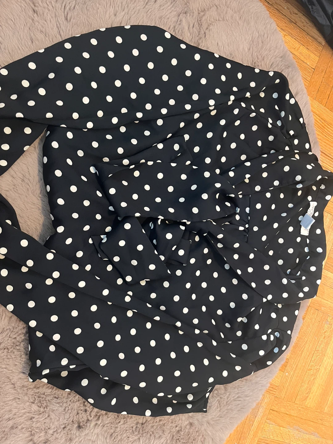 Black and White Polka Dot Blouse