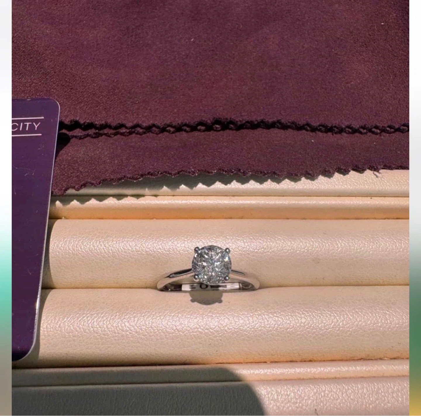 14k Diamond Bridal Halo Ring