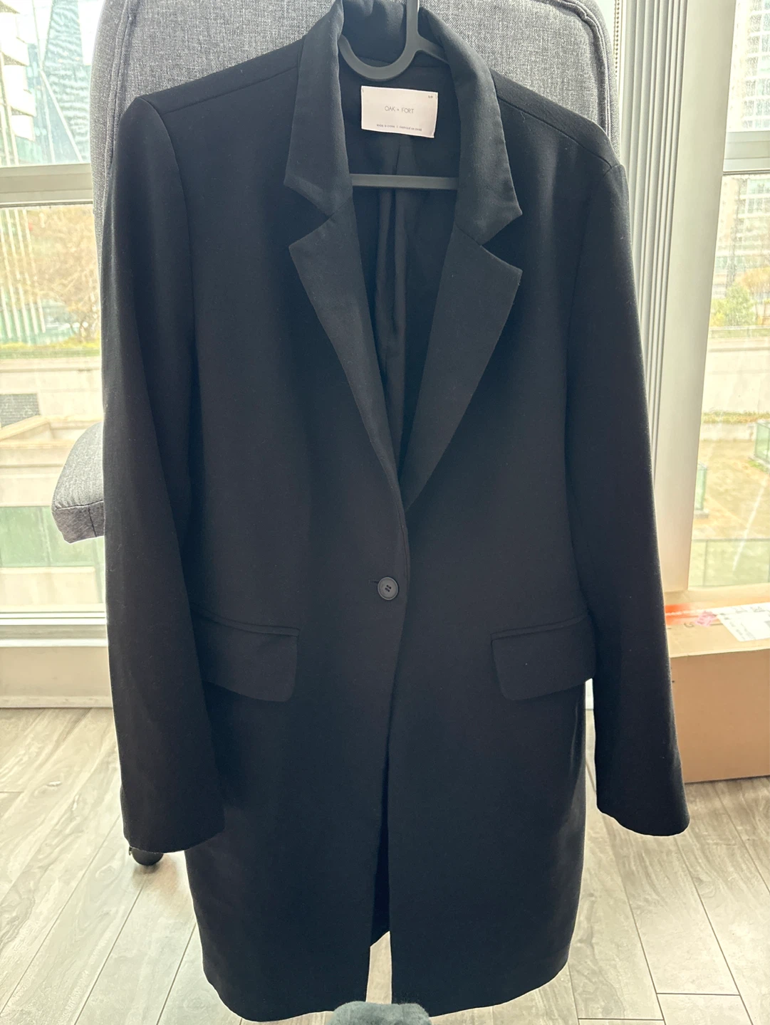 Oak & fort Black Blazer- size small
