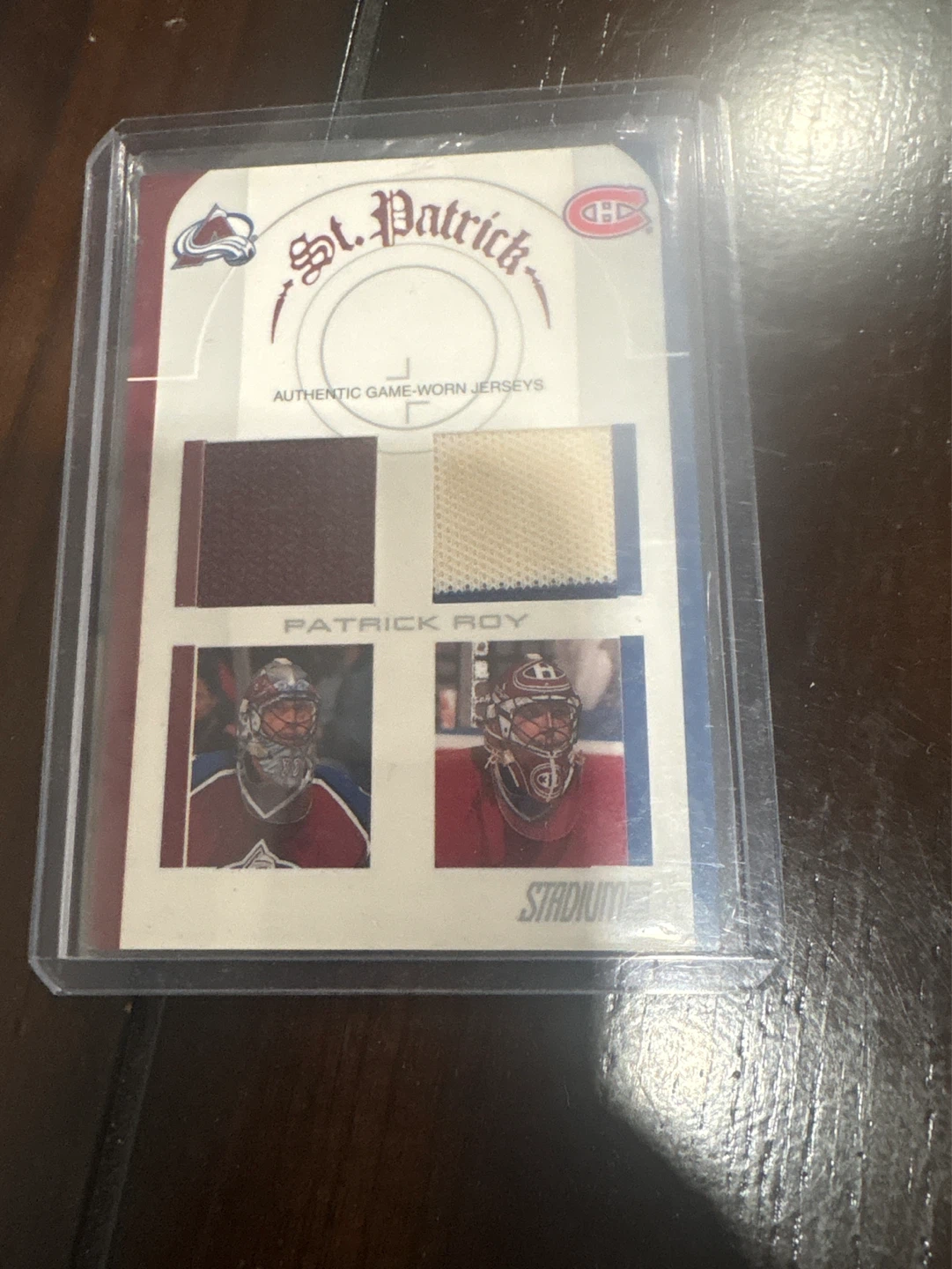 Pat Roy 2002 Stadium Club St. Patrick Relics Dual Game Used /500