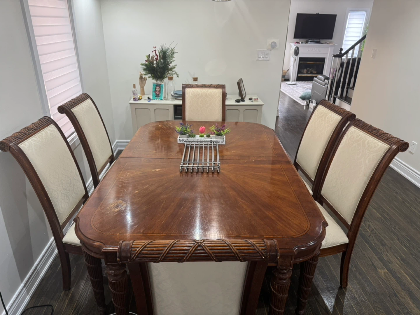 Solid Wood Dining Table Set (8 Chairs) - photo 4