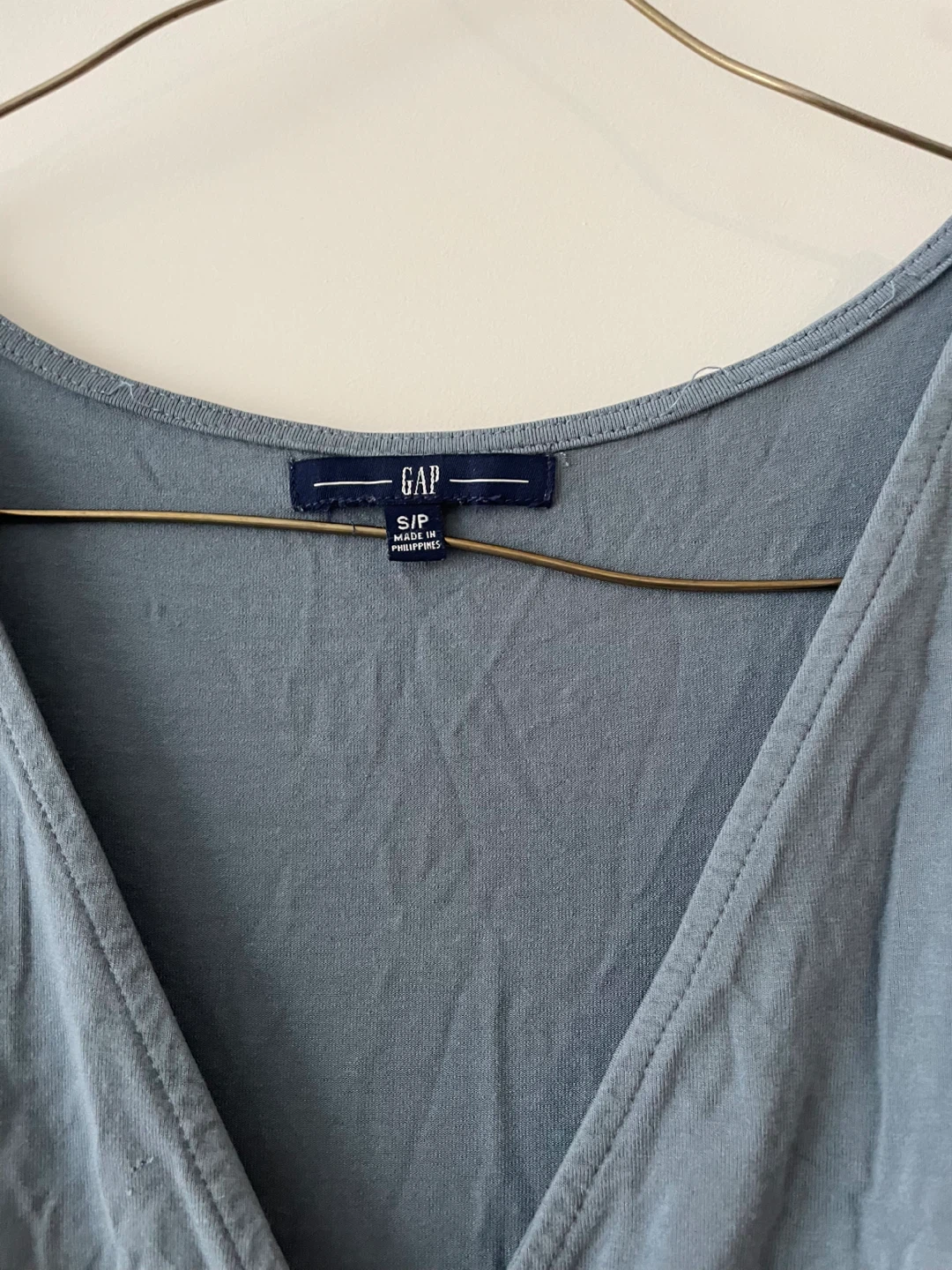 Gap Blue Sleeveless V-Neck Midi Dress - photo 2