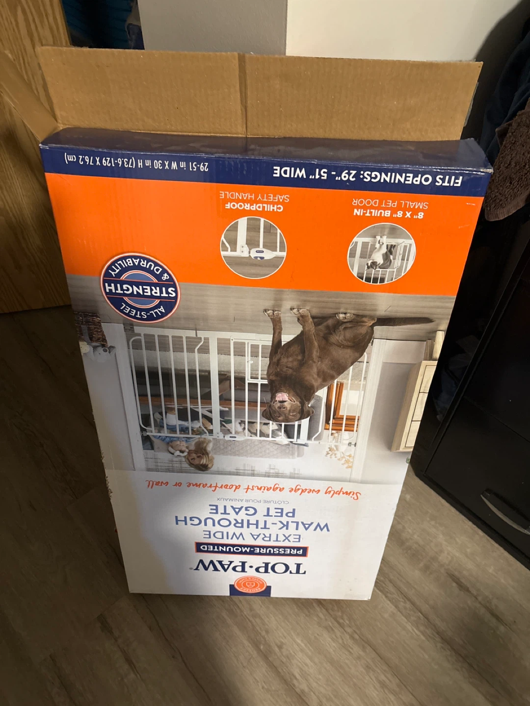 TOP-PAW Extra Wide Walk-Through Pet Gate - photo 2