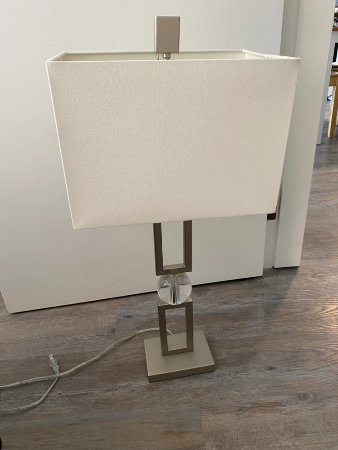 Table Lamp with Rectangular Shade