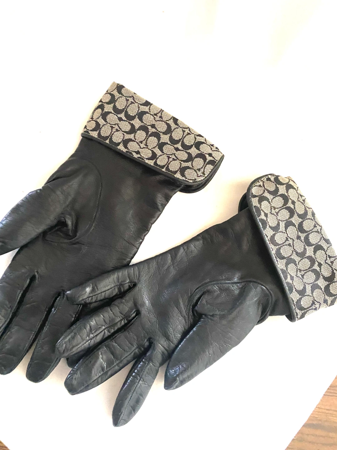 Coach Leather & Cashmere Gloves Size 8 - photo 2