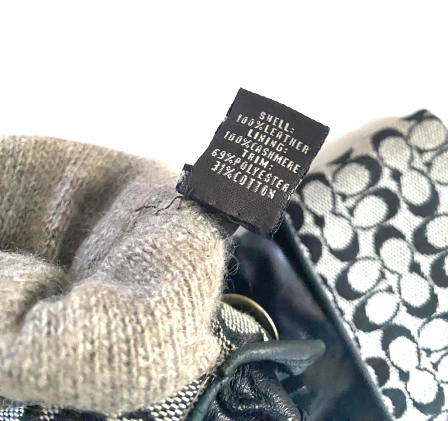 Coach Leather & Cashmere Gloves Size 8 - photo 5