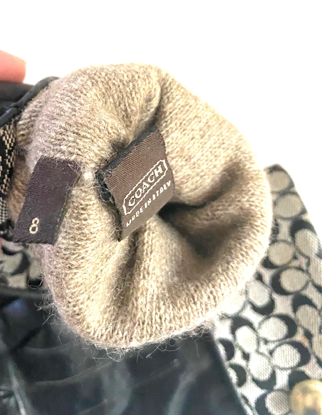 Coach Leather & Cashmere Gloves Size 8 - photo 4