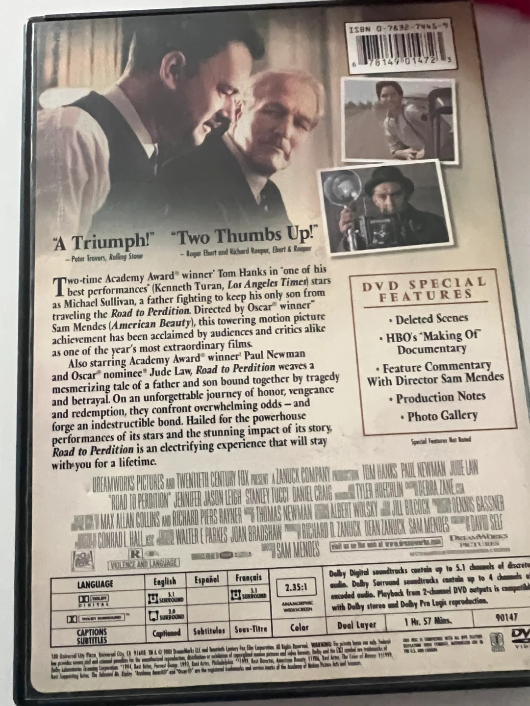 Road to Perdition DVD - photo 2
