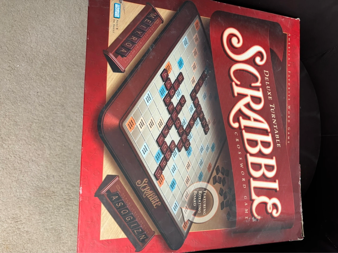 Scrabble Deluxe Turntable Crossword Game