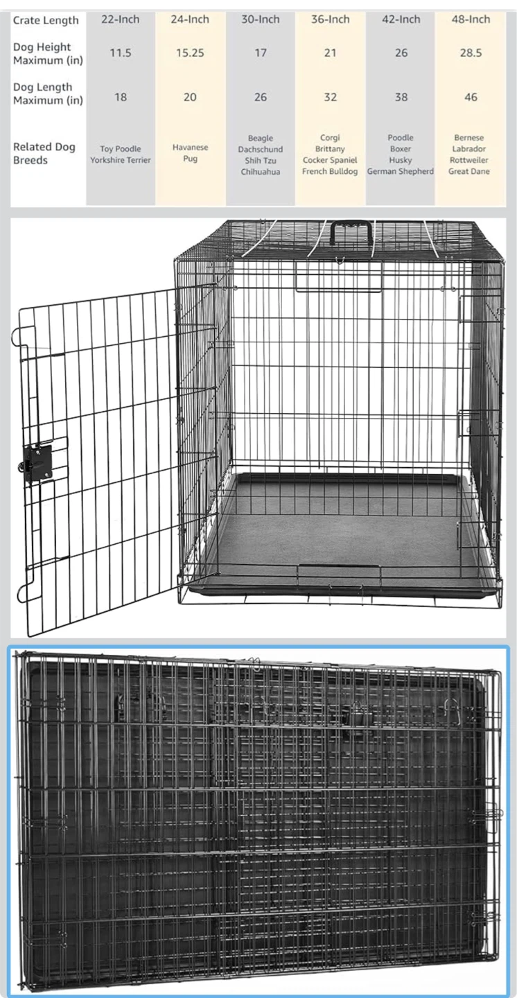 X-Large Pet Dog Crate with Tray