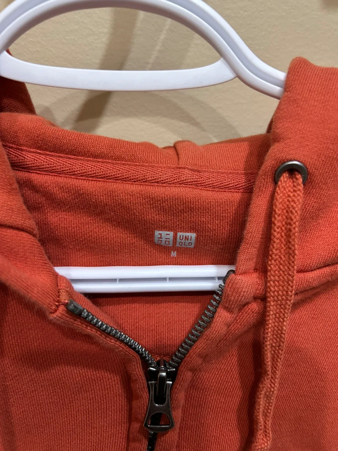 Uniqlo Unisex Sweat Long Sleeve Full-Zip Hoodie Orange -M - photo 2