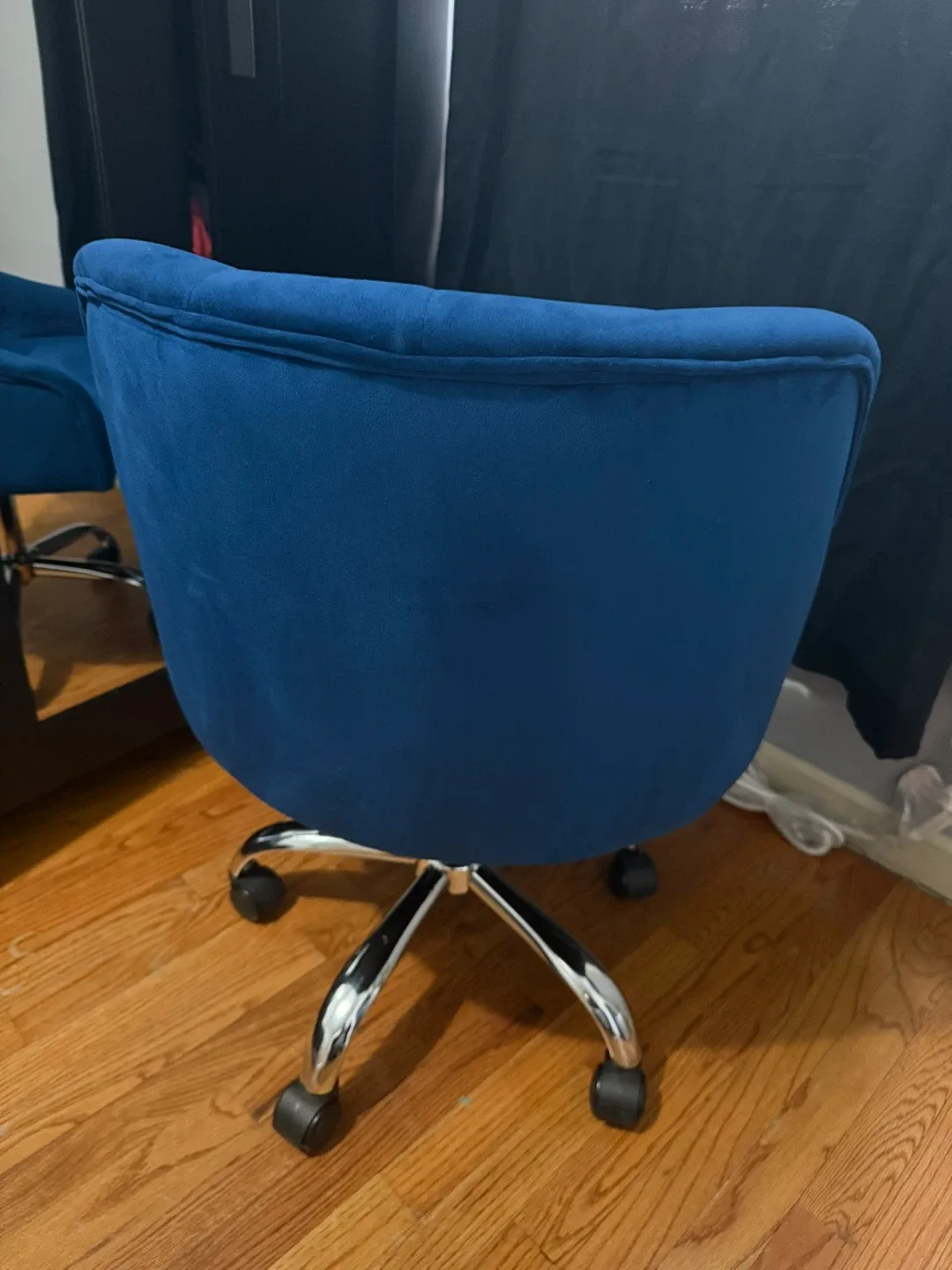 Blue Velvet Office Chair - photo 2