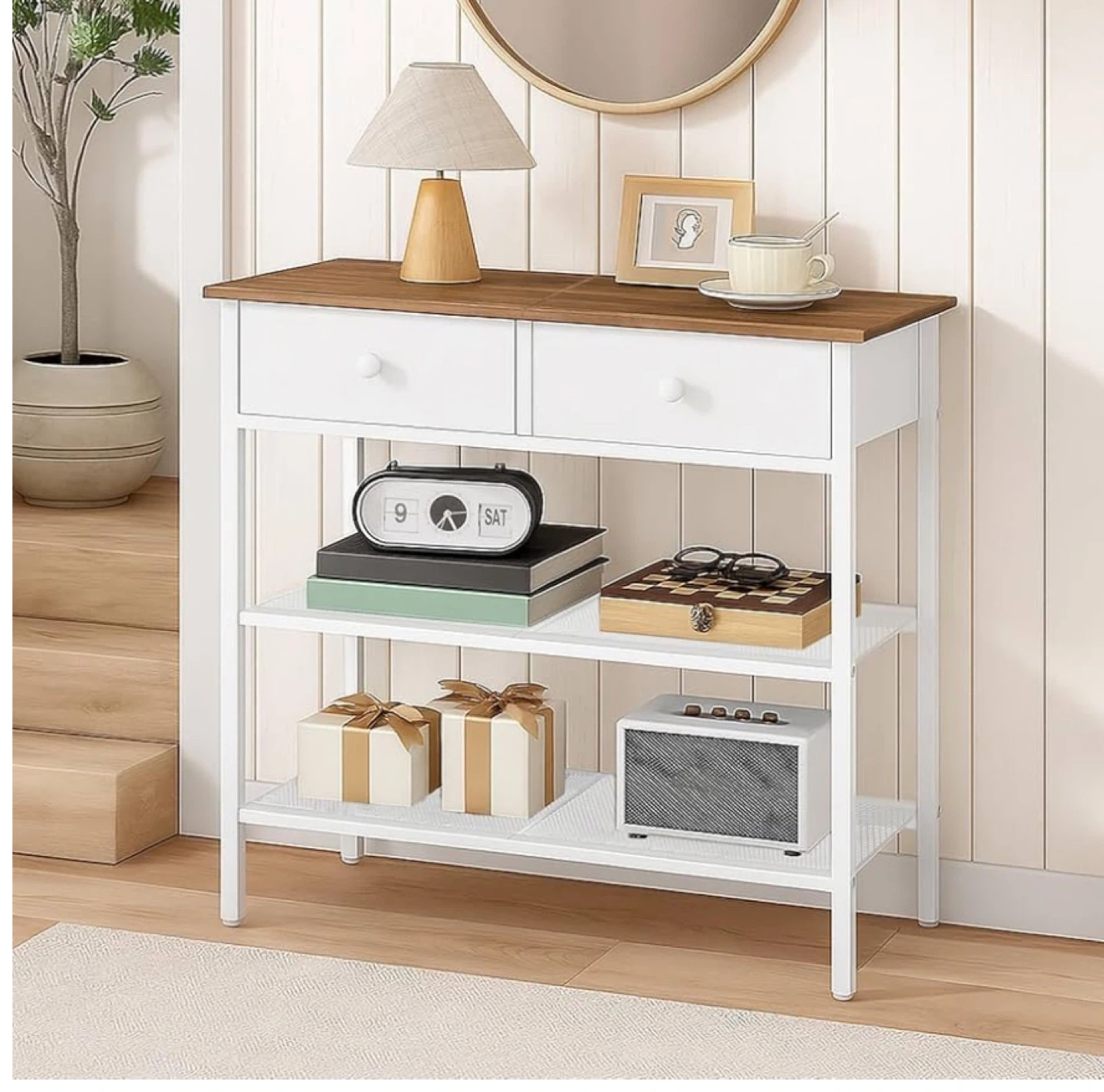 Entryway Console Table with 2 Drawers and 2 Shelves - photo 2