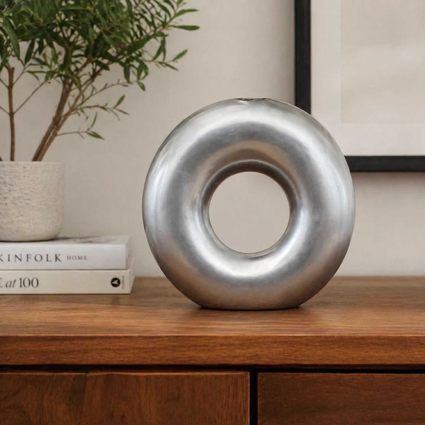 Silver Torus Vase