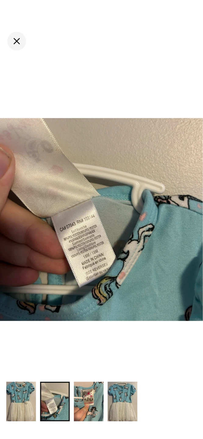 Jenna & Jessie Unicorn Tulle Dress - Size 18M - photo 2