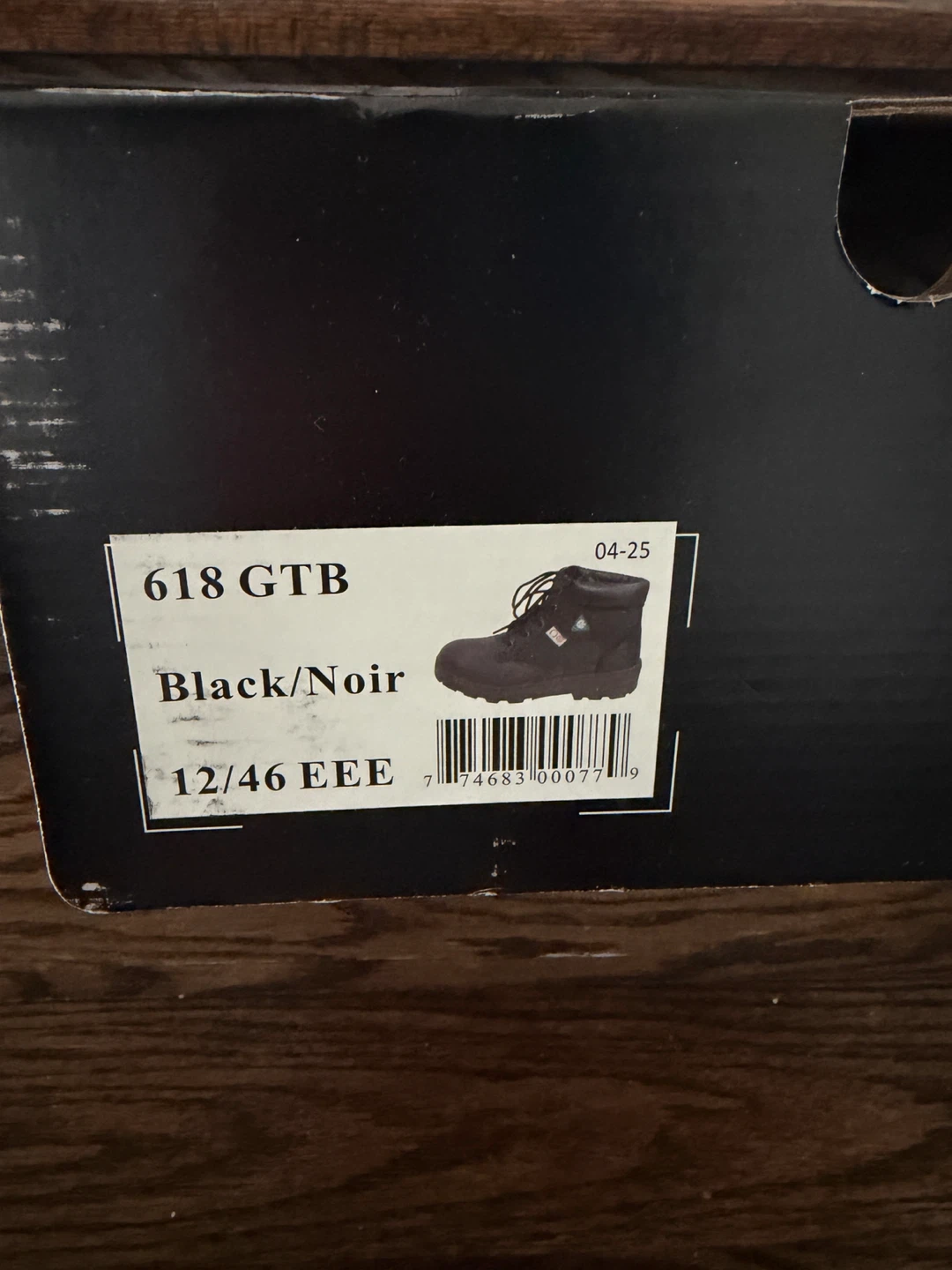 Brand new Sidewinder 618 GTB Black Work Boots Size 12/46 EEE - photo 2