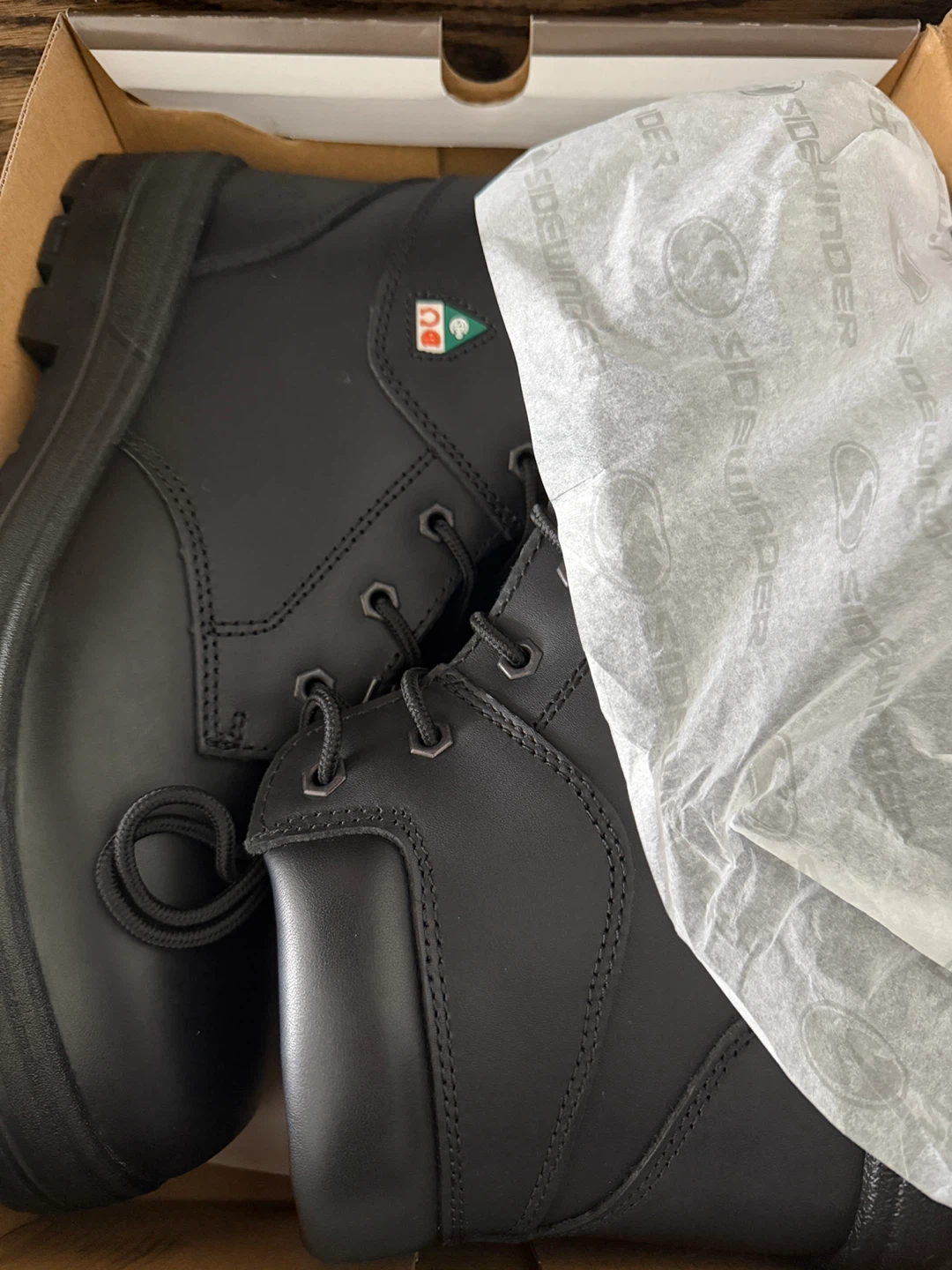Brand new Sidewinder 618 GTB Black Work Boots Size 12/46 EEE - photo 4