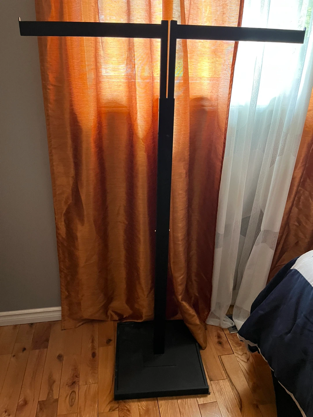 Black T-Stand Garment Rack 34 inches wide