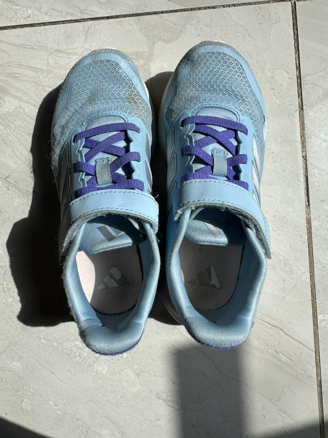 Adidas Kids Light Blue Running Shoes Size 13K UK 32
