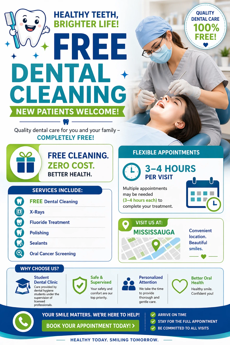 Free Dental Cleaning - New Patients Welcome