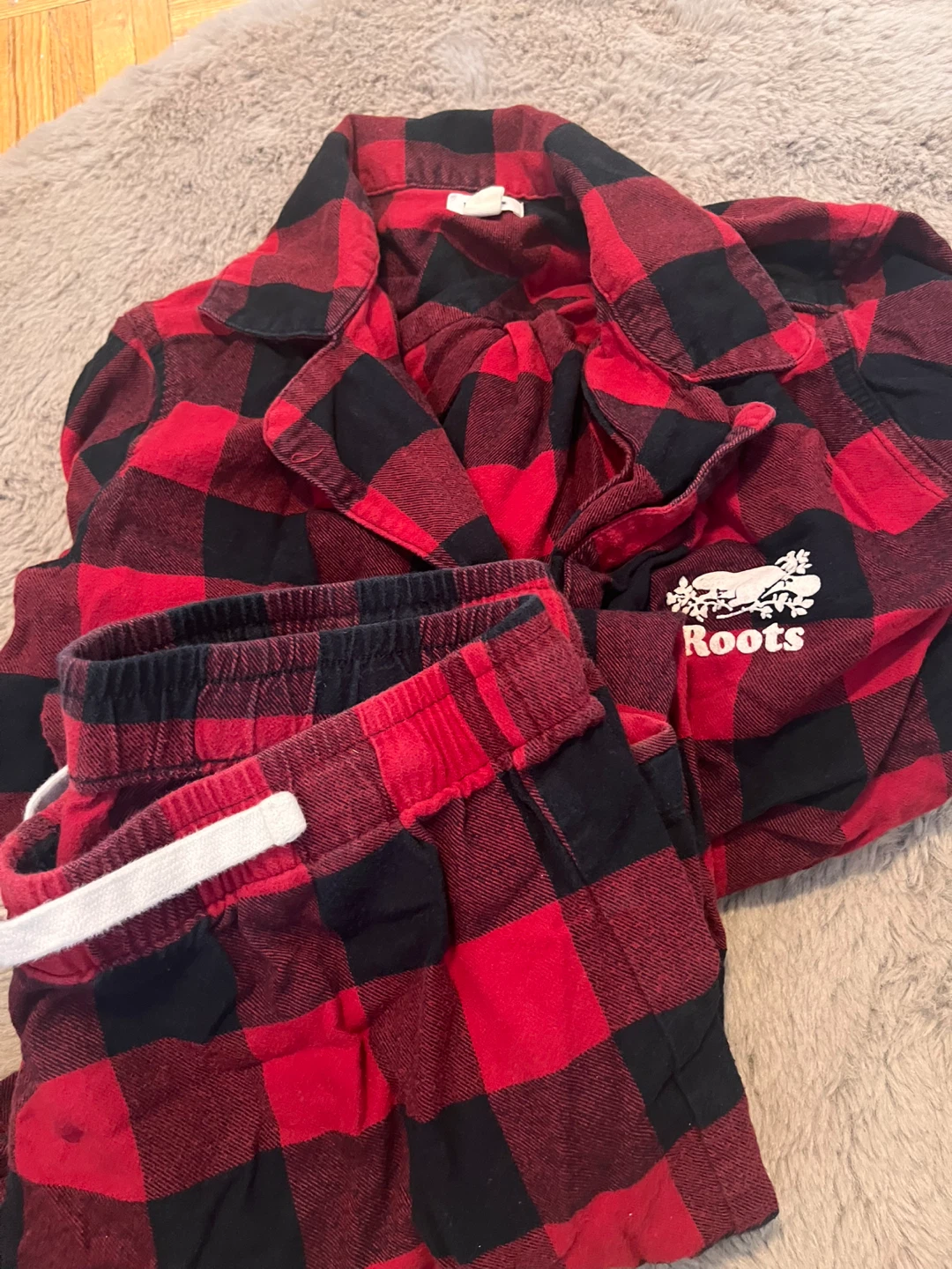 Roots Plaid Pajama Set