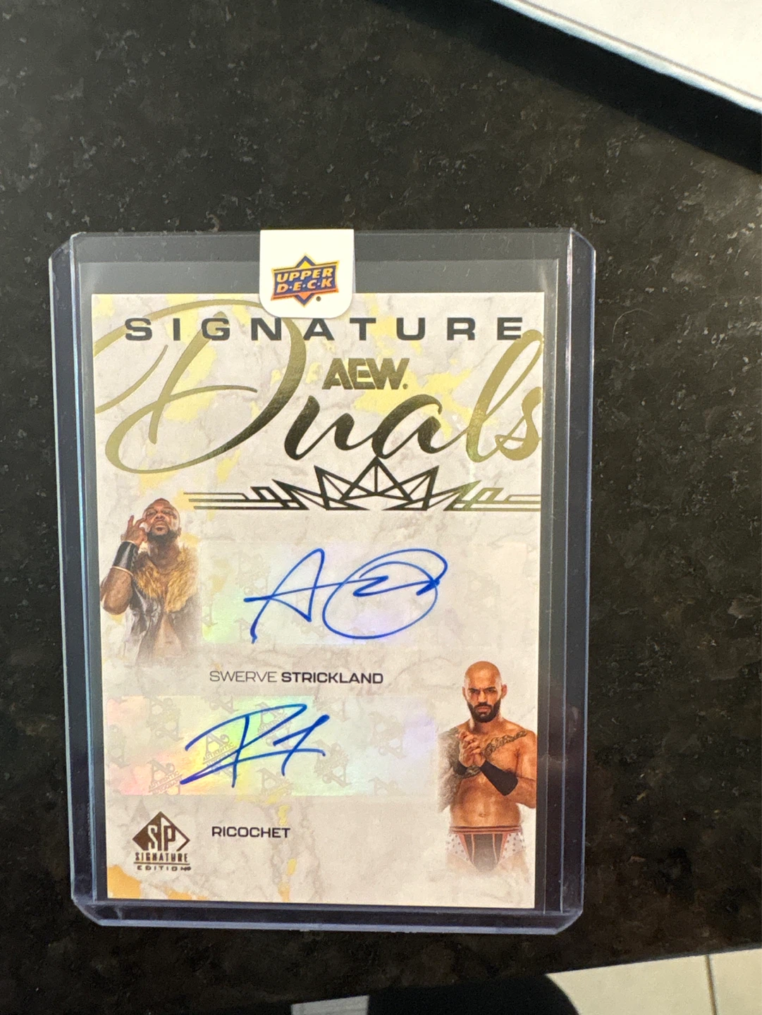 Upper Deck AEW Signature Duals - Swerve Strickland Ricochet