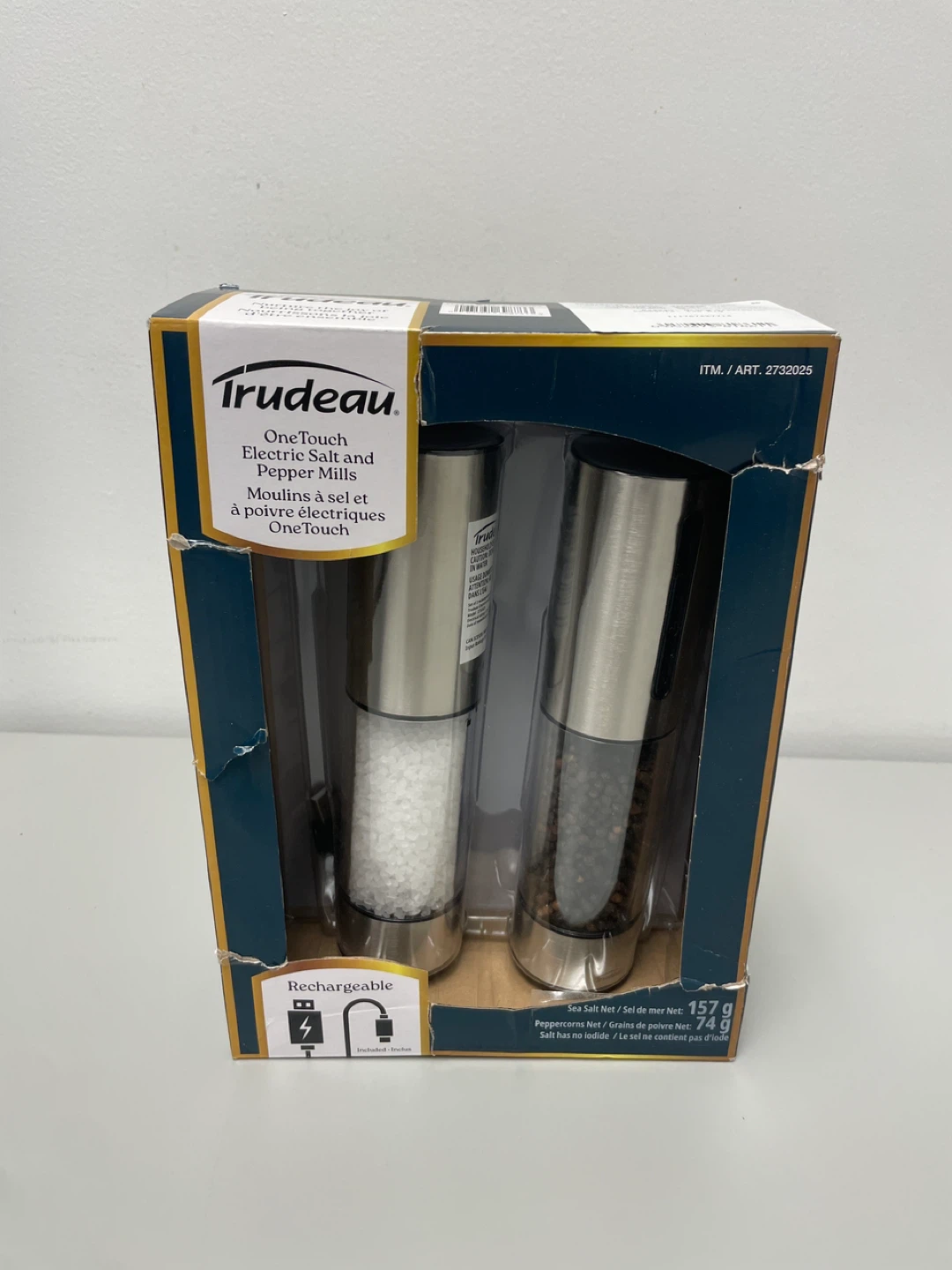 Trudeau OneTouch Electric Salt and Pepper Mills Set - photo 2