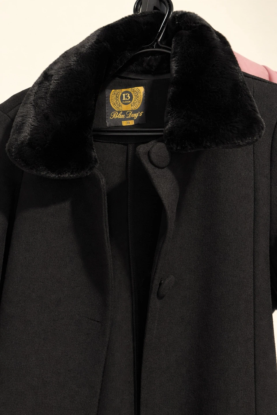 Blue Days Black Faux Fur Trim Coat - photo 2