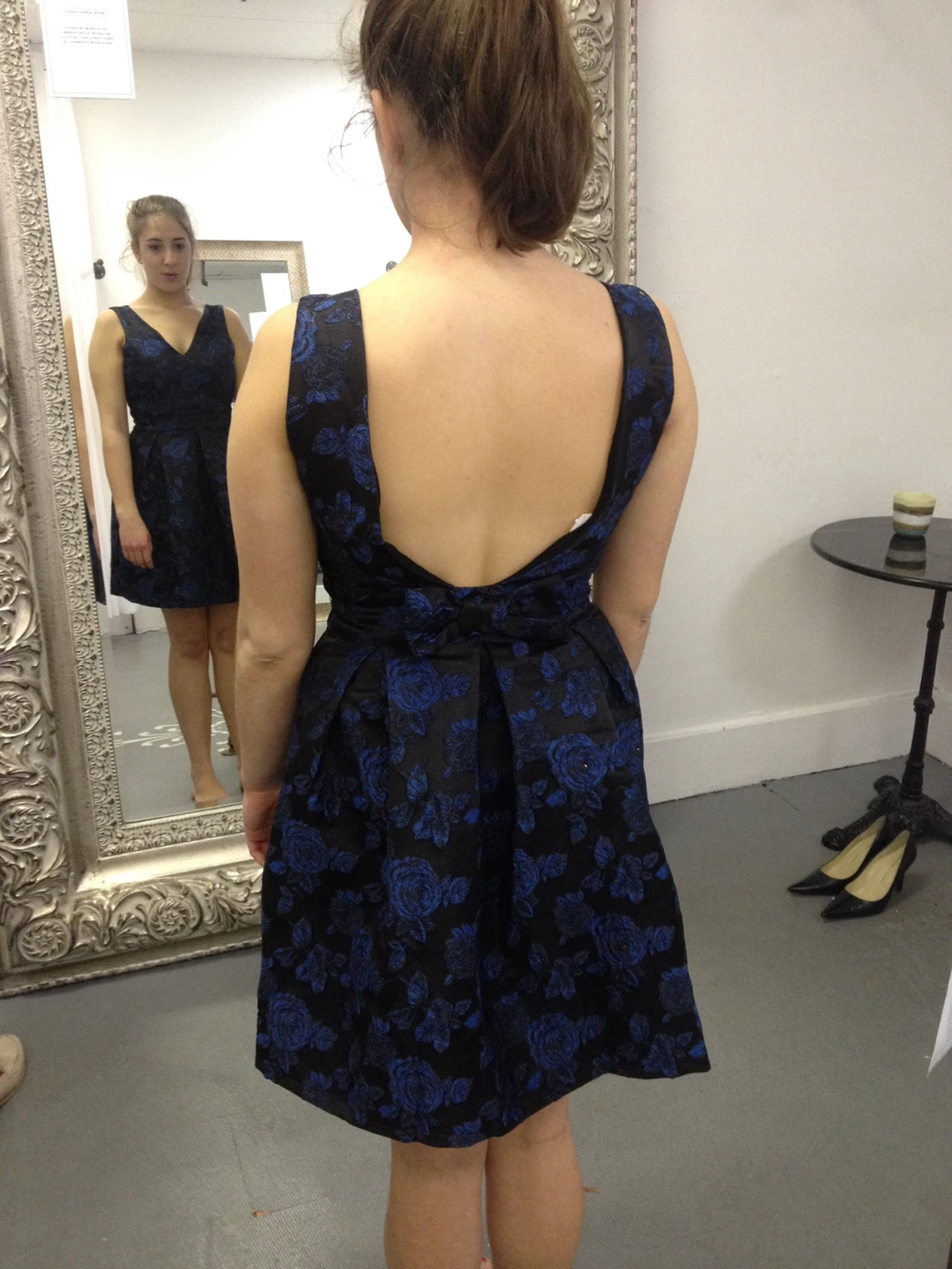 Black and Blue Floral Mini Dress - photo 5