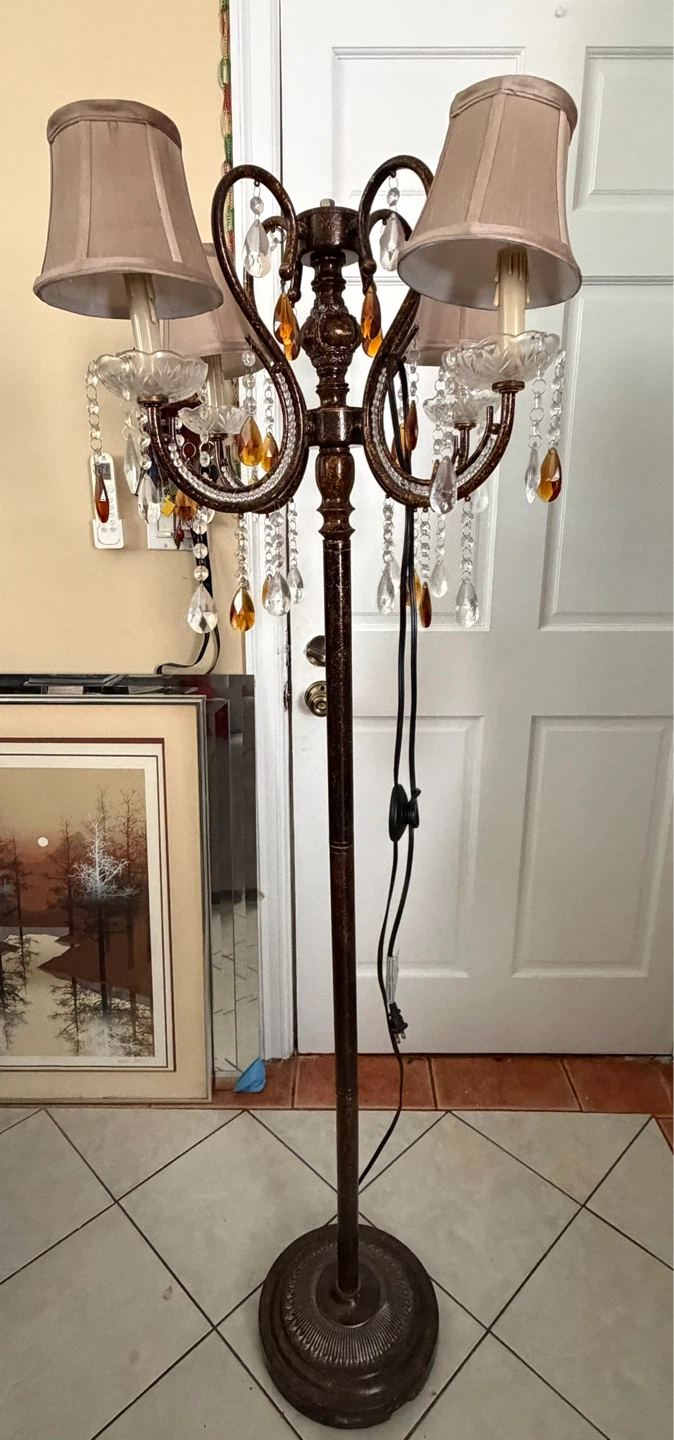 Light Crystal Floor Lamp
