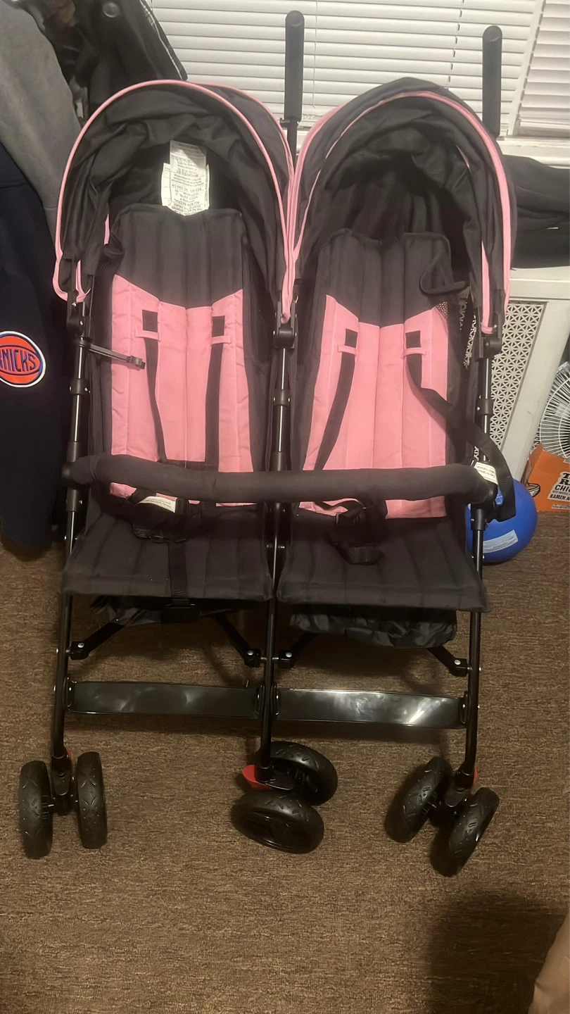 Double Stroller - Pink and Black