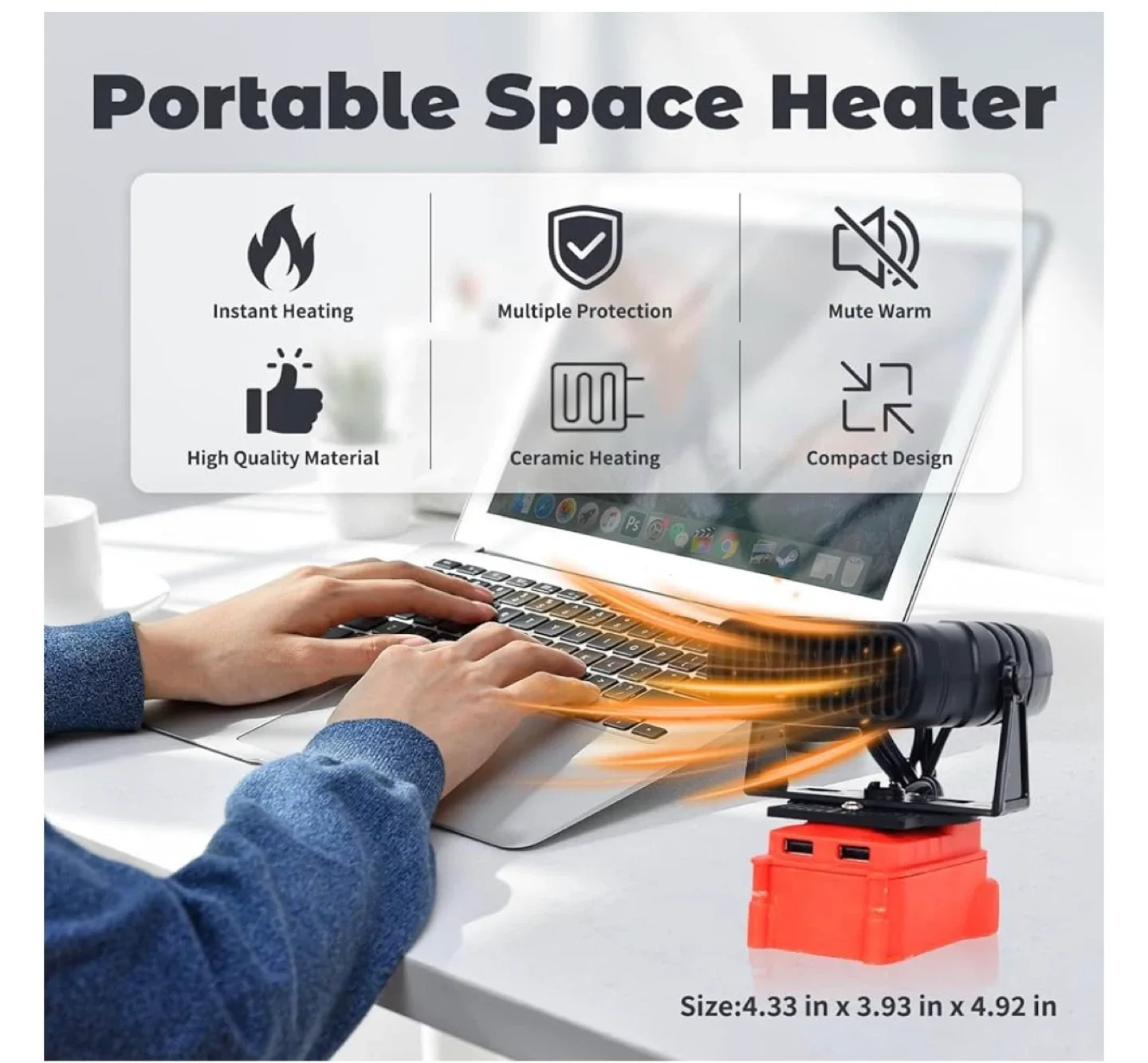 Yudara Portable Space Heater - photo 2