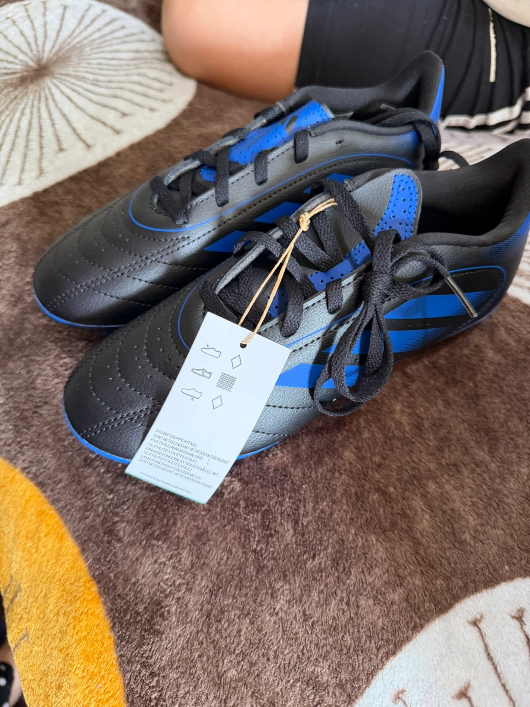 Adidas Goletto IX Soccer Cleats Black Blue Size 4 Youth - photo 3