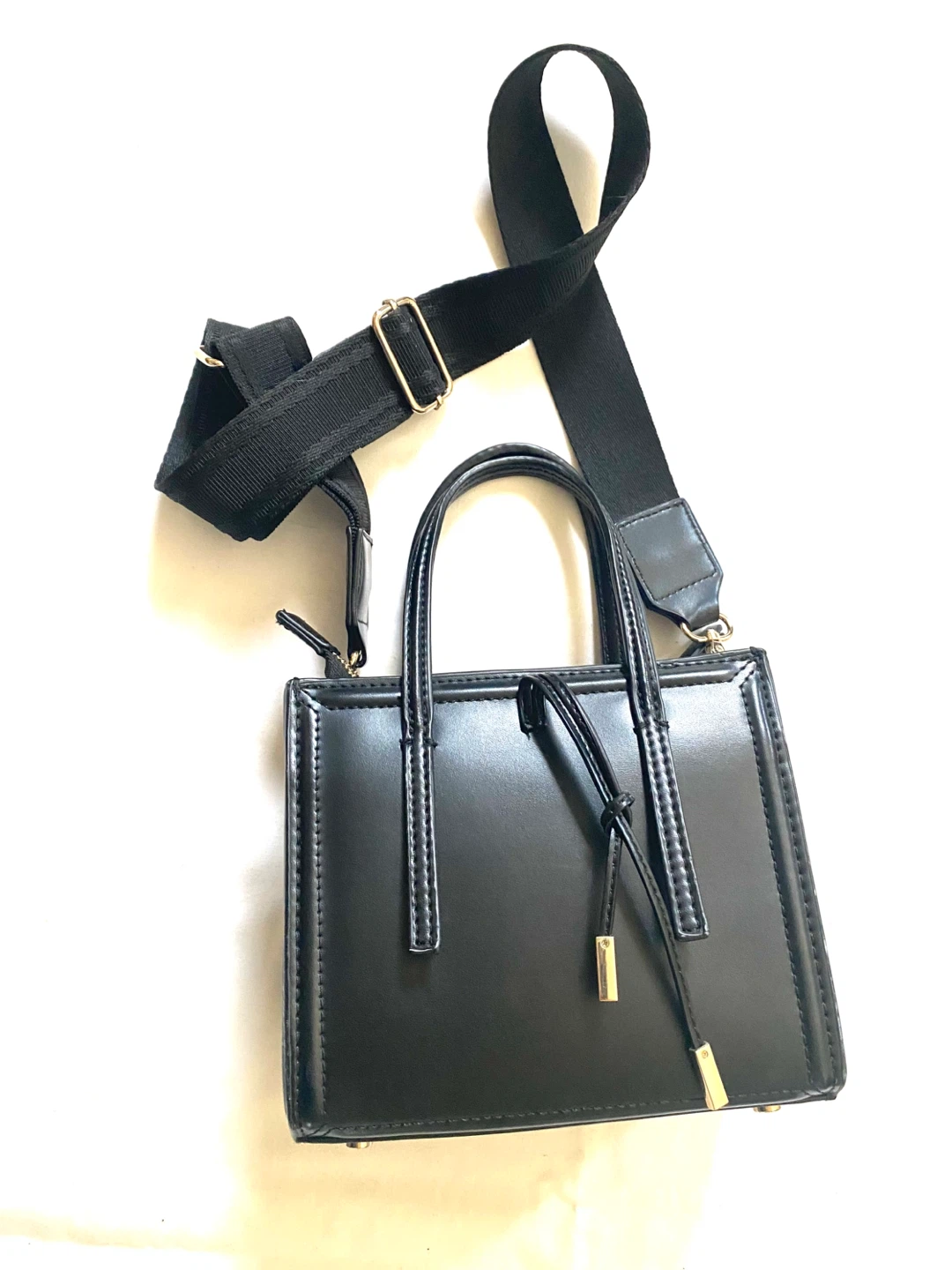 Black Mini Crossbody/Handbag with Shoulder Strap, NEW