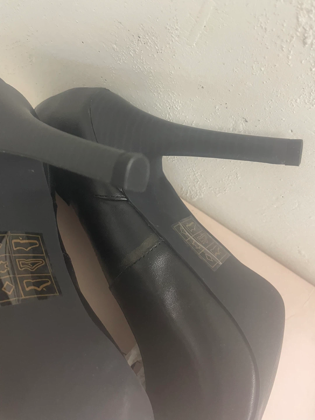 ATTITUDE Alissa Black Peep Toe Heels - Size 10M - photo 4