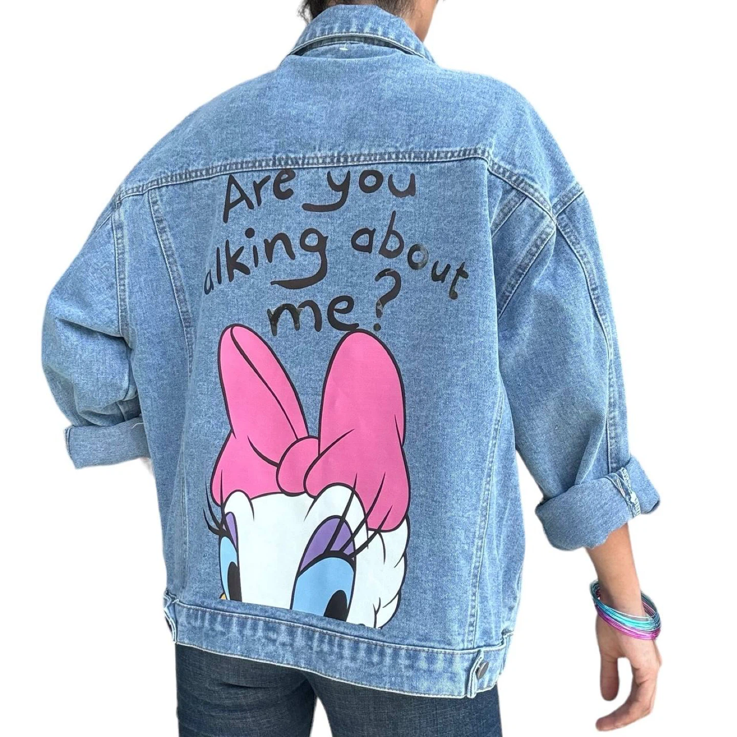 Denim Jacket with Daisy Duck Graphic - photo 2