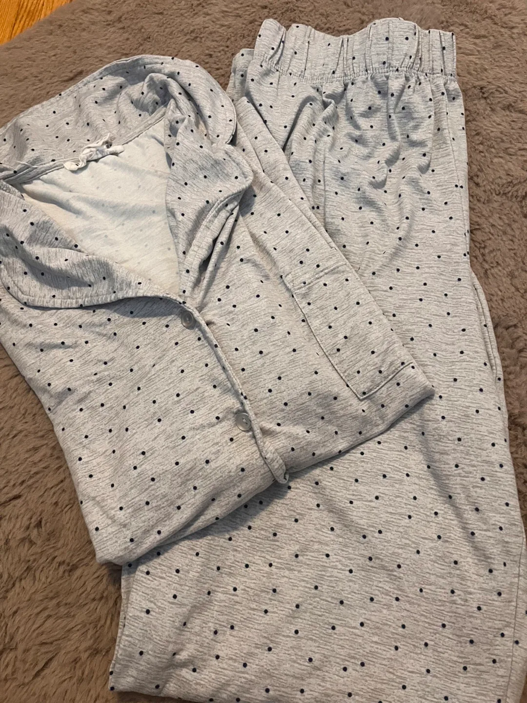 Grey polka dot pyjama set - Small - photo 2