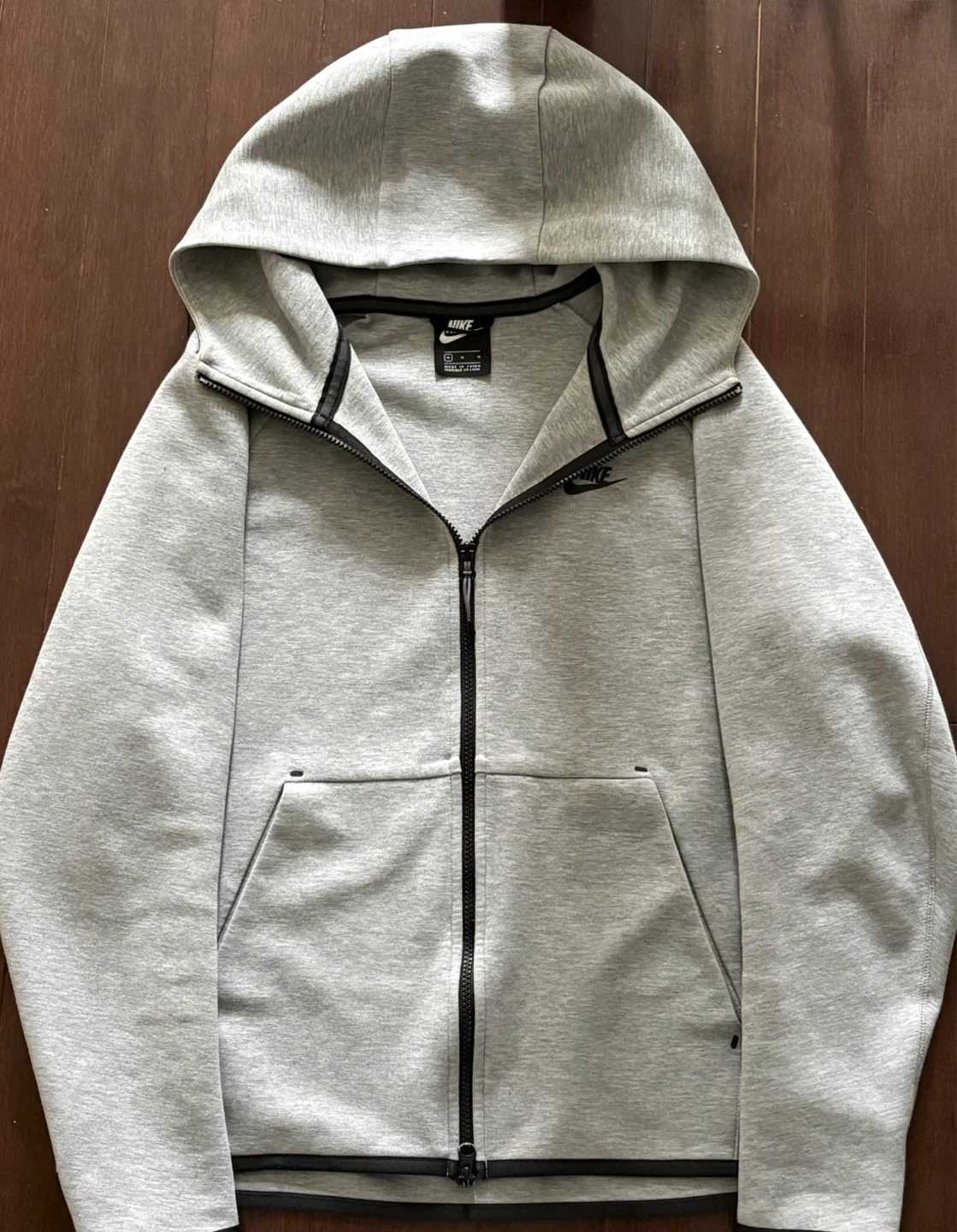 Nike Tech Fleece Full Zip Hoodie - Grey - Medium - photo 2