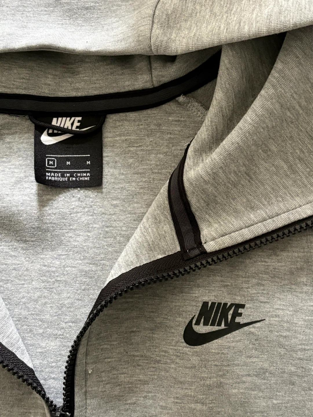 Nike Tech Fleece Full Zip Hoodie - Grey - Medium